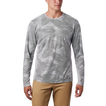 Pánské Mikiny Columbia Solar Chill 2.0 Long Sleeve Šedé LNUWIV328